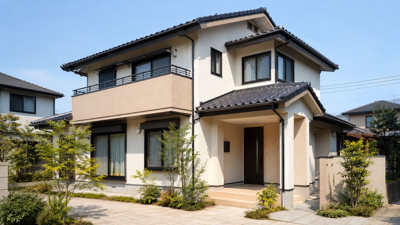 塗り替えを行い美しい外観を保つ住宅