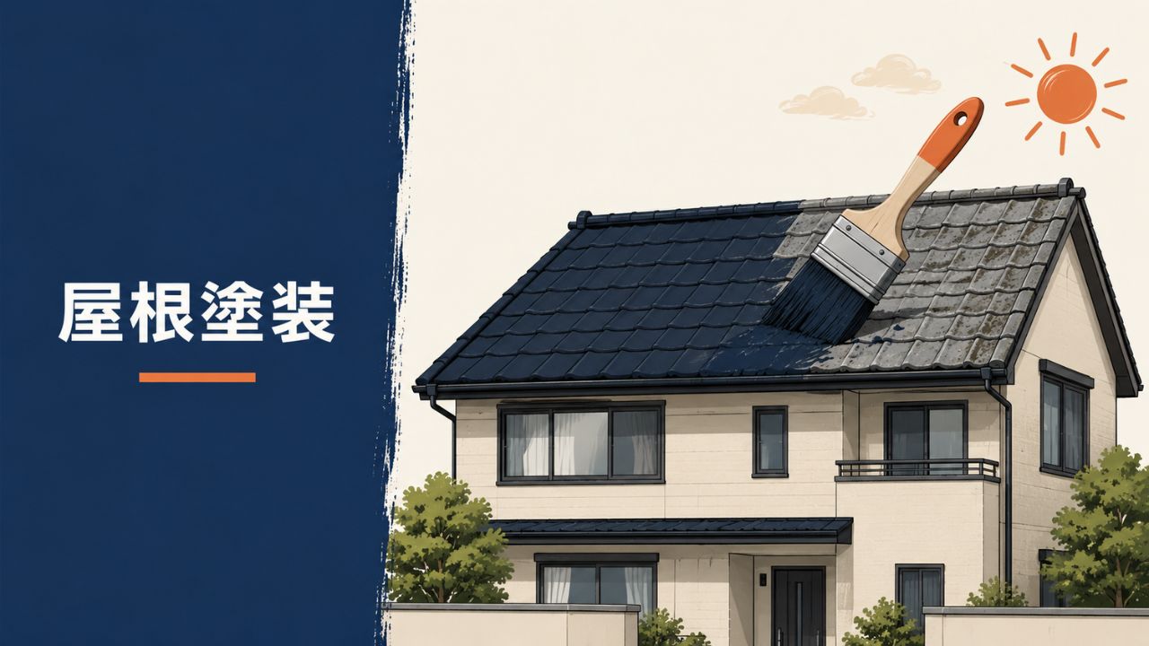 屋根塗装のイメージイラスト